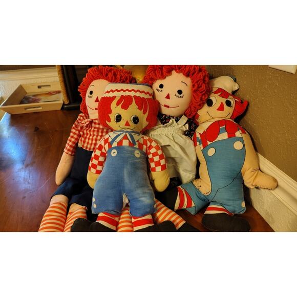 Merrill Other - Vintage Raggedy Ann and Andy Set Handmade And Merrill Lot Of 4 One Slight Damage